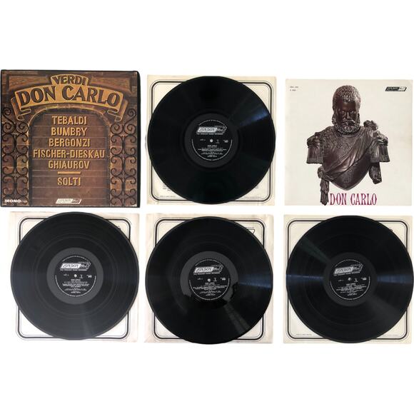 Giuseppe Verdi - Don Carlo w Tebaldi 4x Vinyl Record London 1432 A4432 Opera - Picture 5 of 6